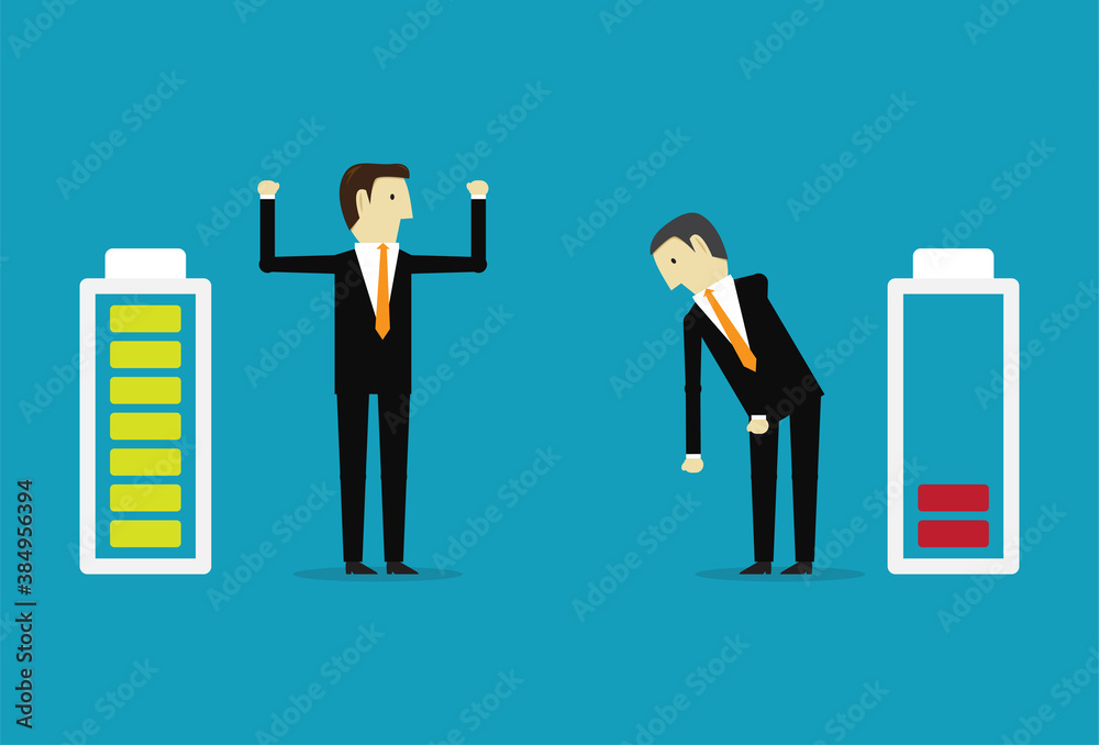 Fototapeta premium Strong employees and weak employees