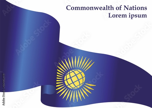 Flag of the Commonwealth of Nations, Commonwealth of Nations, British Commonwealth. Bright, colorful vector illustration