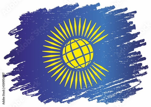 Flag of the Commonwealth of Nations, Commonwealth of Nations, British Commonwealth. Bright, colorful vector illustration