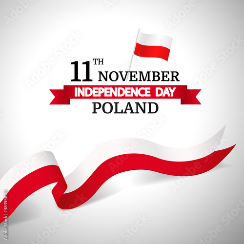 Fotografie, Obraz Vector Illustration of Independence Day of Poland.