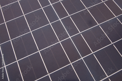 Blue grid-shaped solar power panel background
