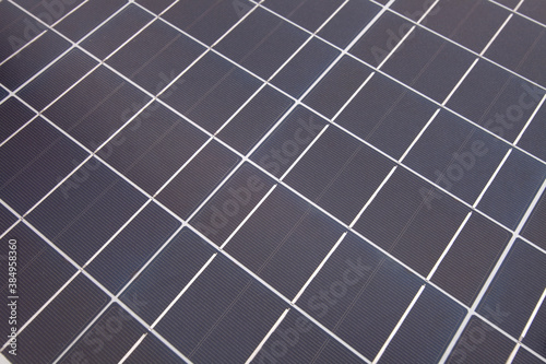 Blue grid-shaped solar power panel background