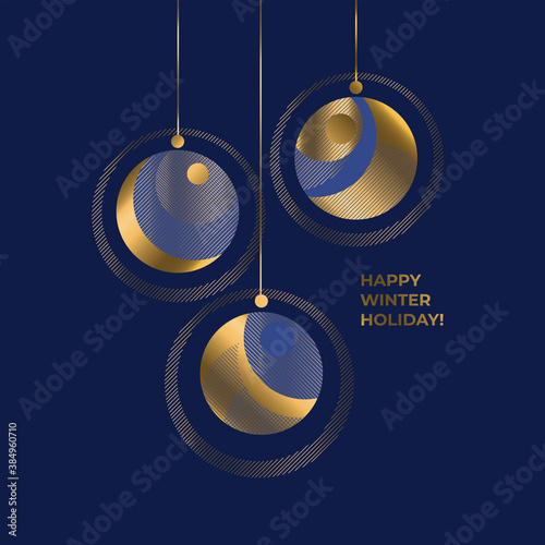 Christmas golden decorative ornament