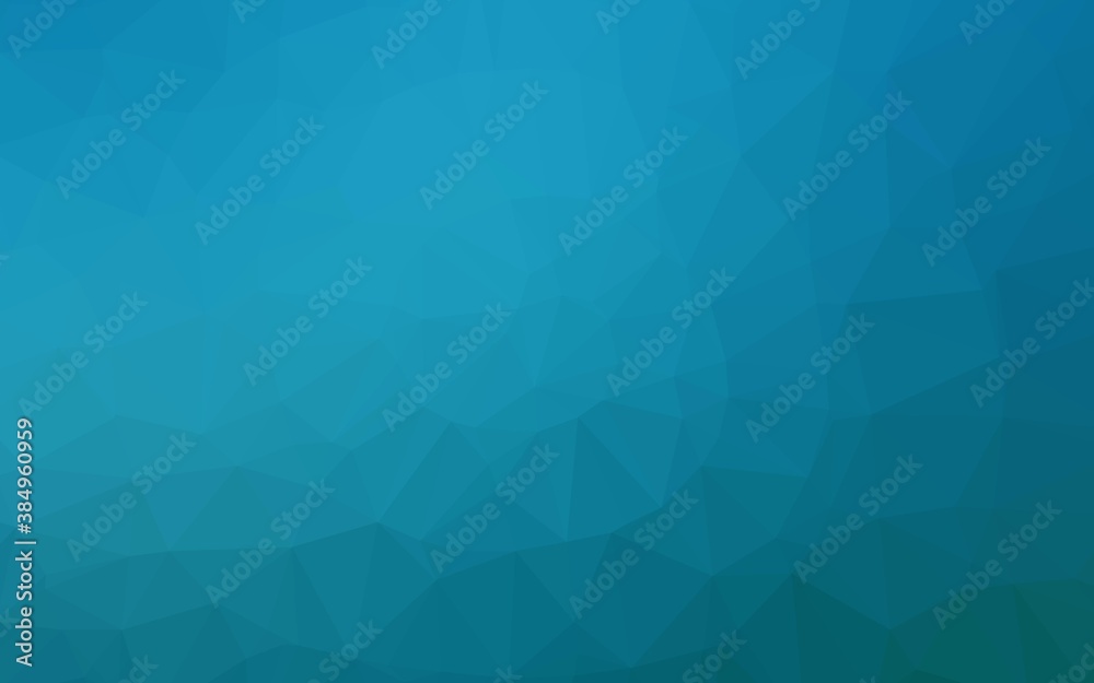 Dark BLUE vector abstract polygonal cover.