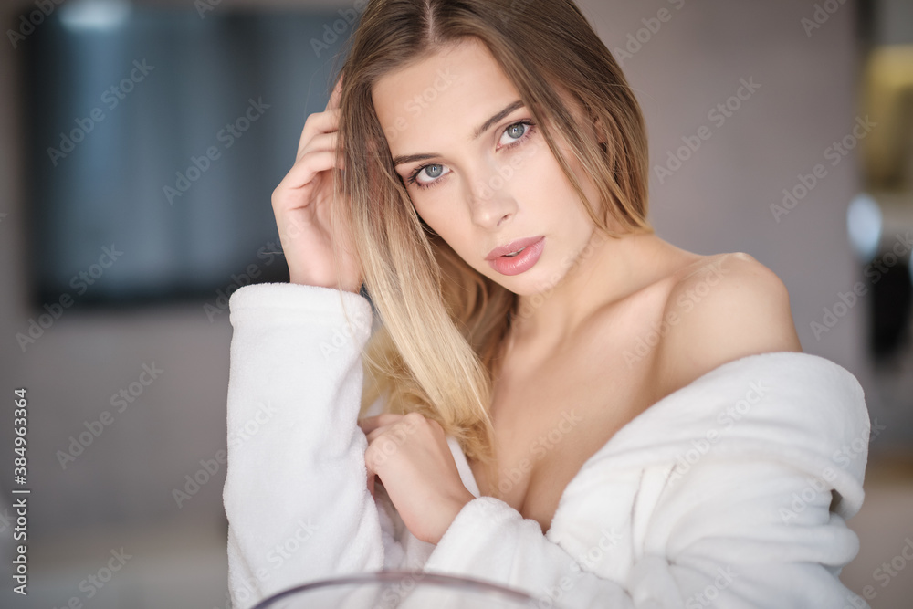 the young woman is resting at home the young woman is resting at home