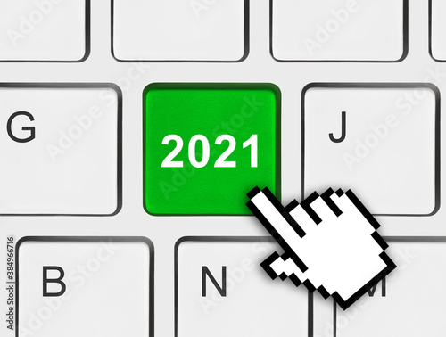 Computer keyboard with 2021 key