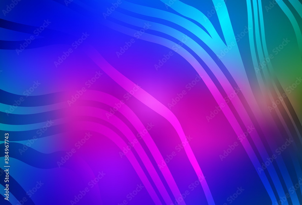 Dark Pink, Blue vector layout with curved lines. Dark Pink, Blue vector layout with curved lines.