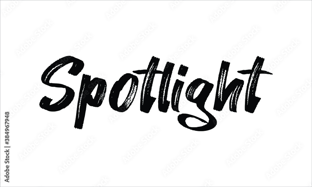 Fototapeta premium Typography Hand drawn Brush lettering words in Black text and phrase isolated on the White background