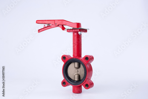 Butterfly valves isolated on the white background