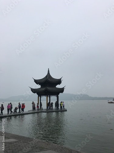 chinese temple in the lake