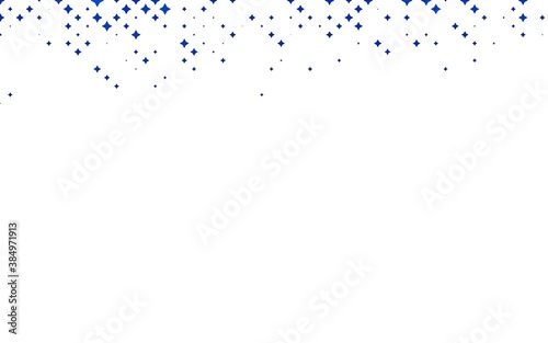 Light BLUE vector pattern with christmas stars.