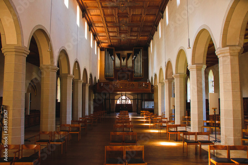 Inside a church in Isny im Allgäu, Germany