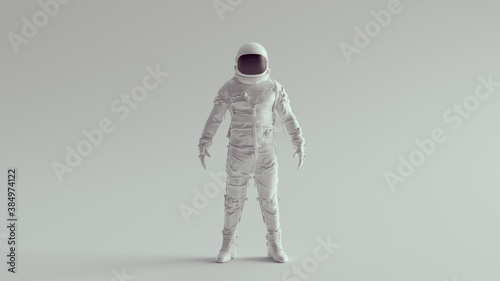 Fotografia White Navy Astronaut with Black Visor Front View 3d illustration