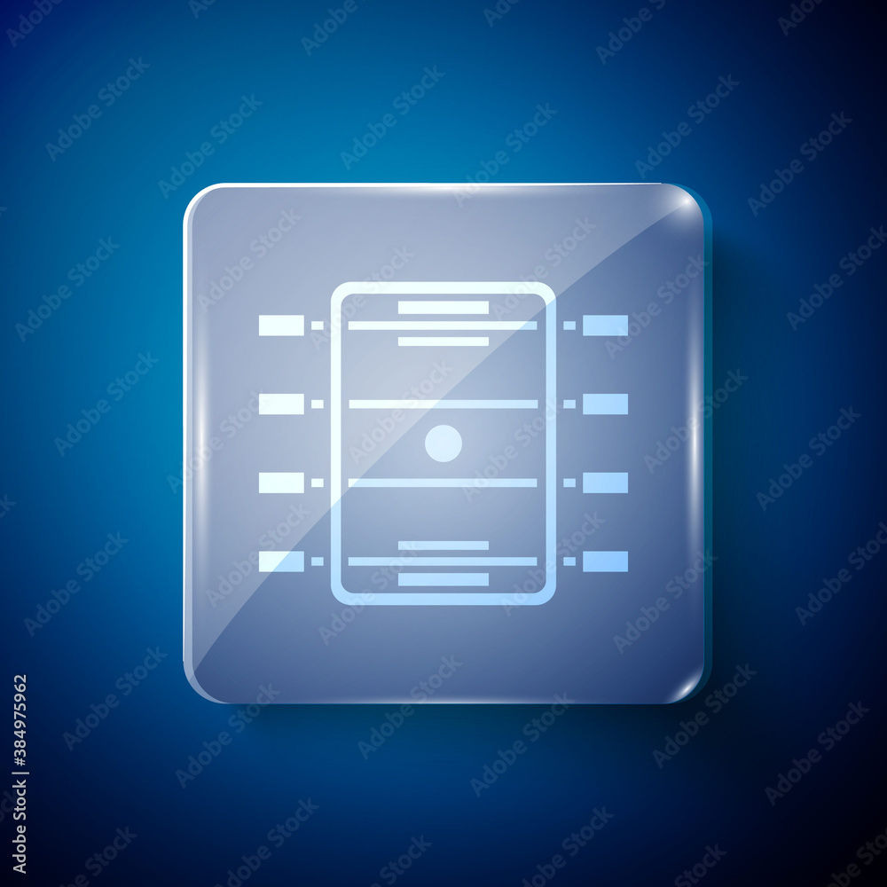 White Hockey table icon isolated on blue background. Football table. Square glass panels. Vector. White Hockey table icon isolated on blue background. Football table. Square glass panels. Vector.