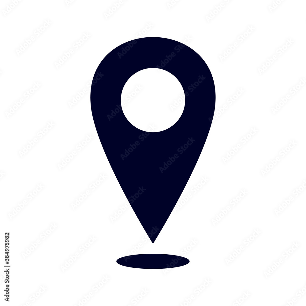 Map marker icon flat vector illustration simple with dark color Map marker icon flat vector illustration simple with dark color