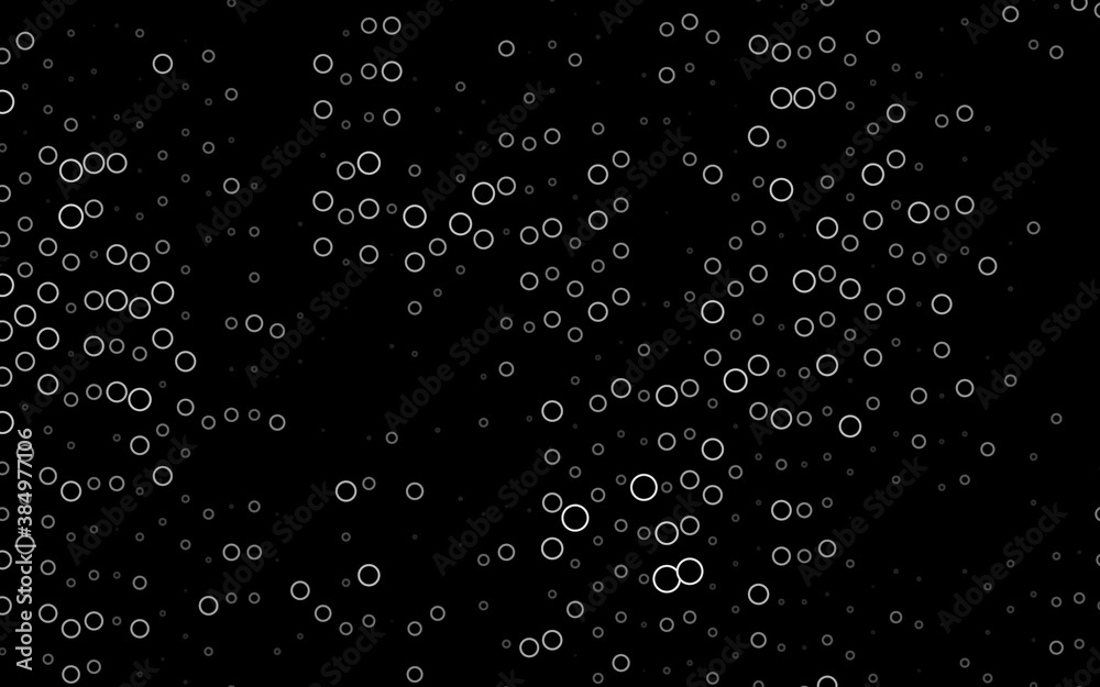 Dark Black vector template with circles.