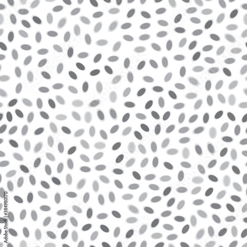 chia seeds pudding seamless pattern. nutrition backdrop. black and white realistic vector illustration. omega-rich organic healthy superfood breakfast