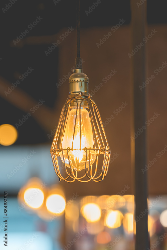Retro Edison light bulb decor
