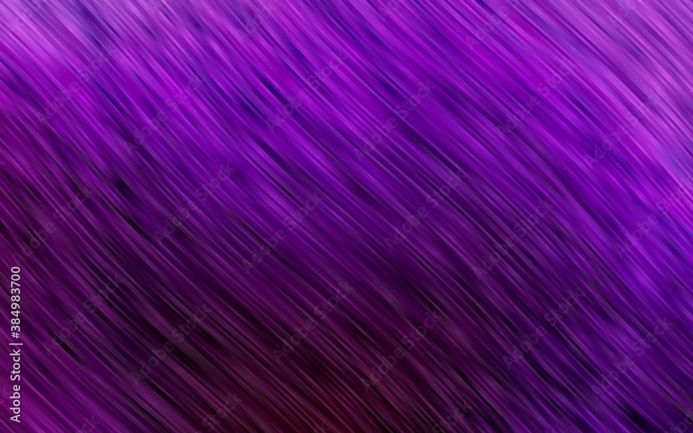 Fototapeta premium Dark Purple vector background with bent lines.