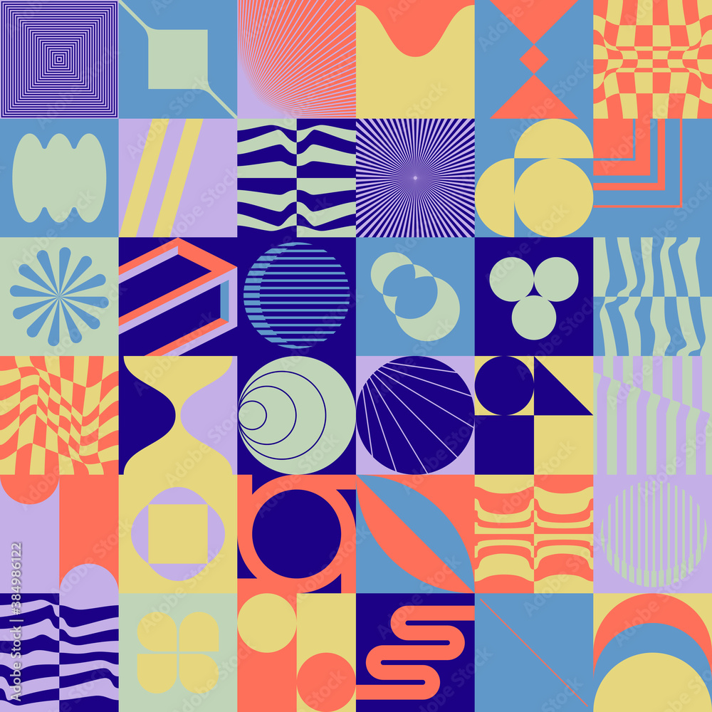 Obraz premium Colorful Geometric Vector Pattern Design