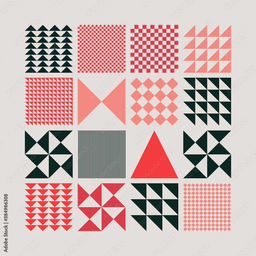Fototapeta premium Collection Of Abstract Vector Geometric Shapes