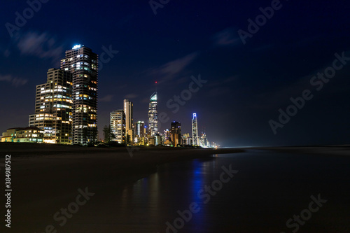 Gold Coast by night, Queensland, Australia