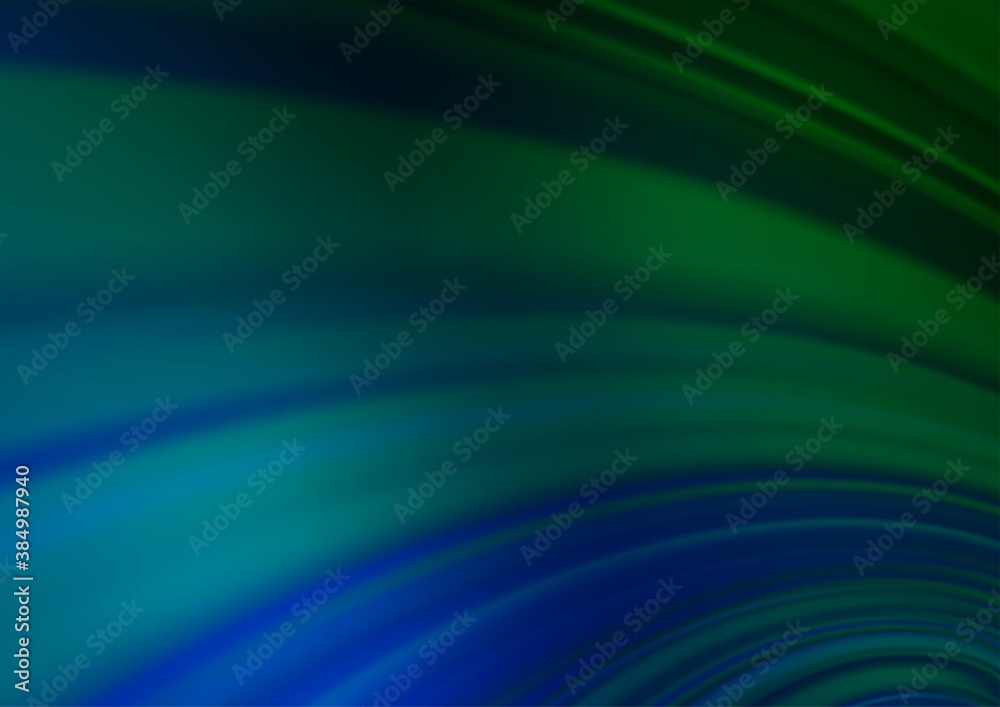 Fototapeta premium Dark Blue, Green vector bokeh template.