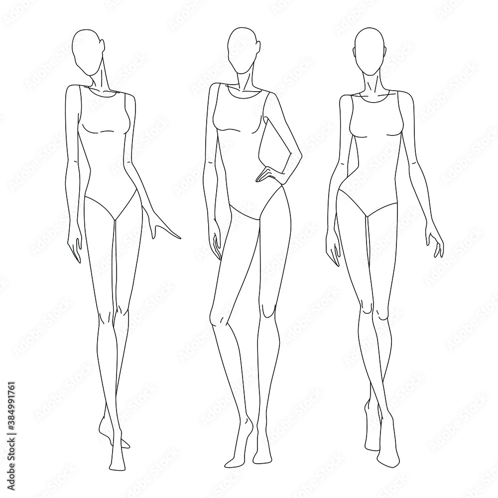 Buy Realistic Fashion Figure Croquis Template xena Womenswear Fashion  Figure Template BONUS Pose Included Online in India - Etsy