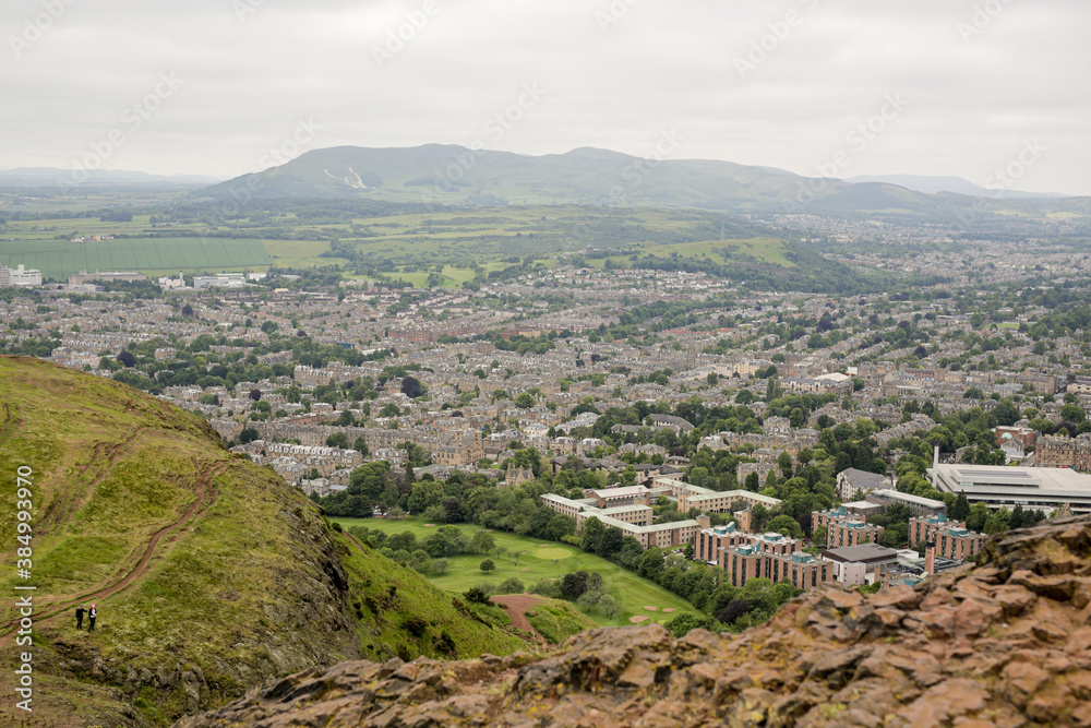 View from the top of Arthur's Seat in Edinburgh