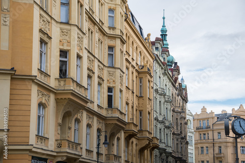 Prague facades and tower