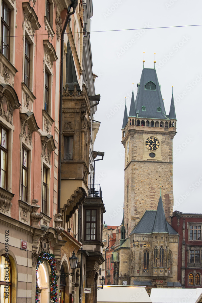 Clock tower in the Old Town Square in Prague