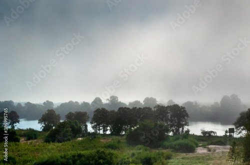 Eastern Oklahoma Arkansas River with fog