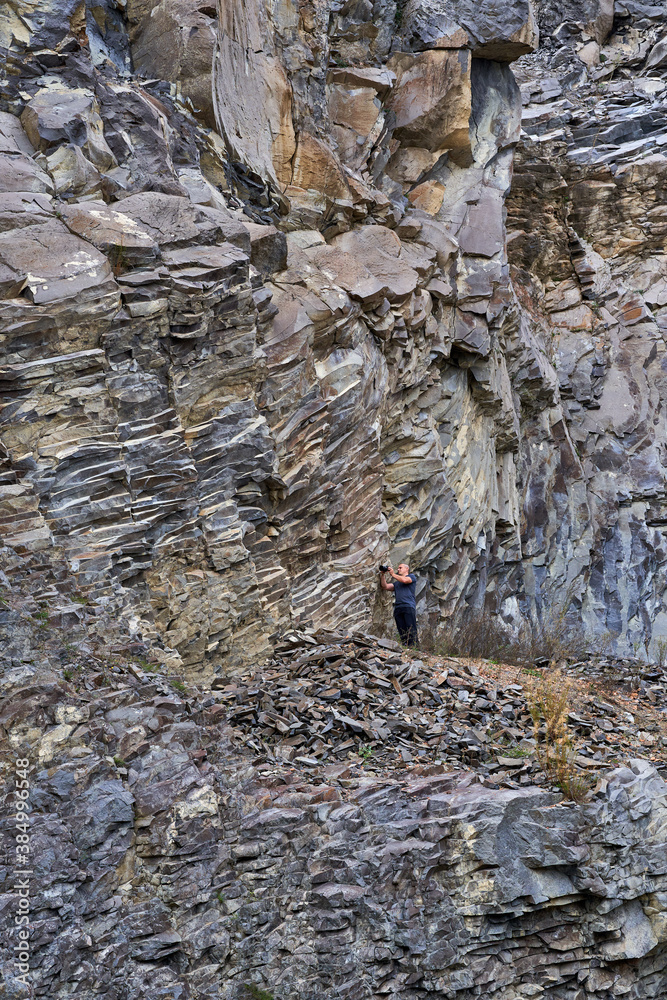 Rock formations in geological layers Rock formations in geological layers