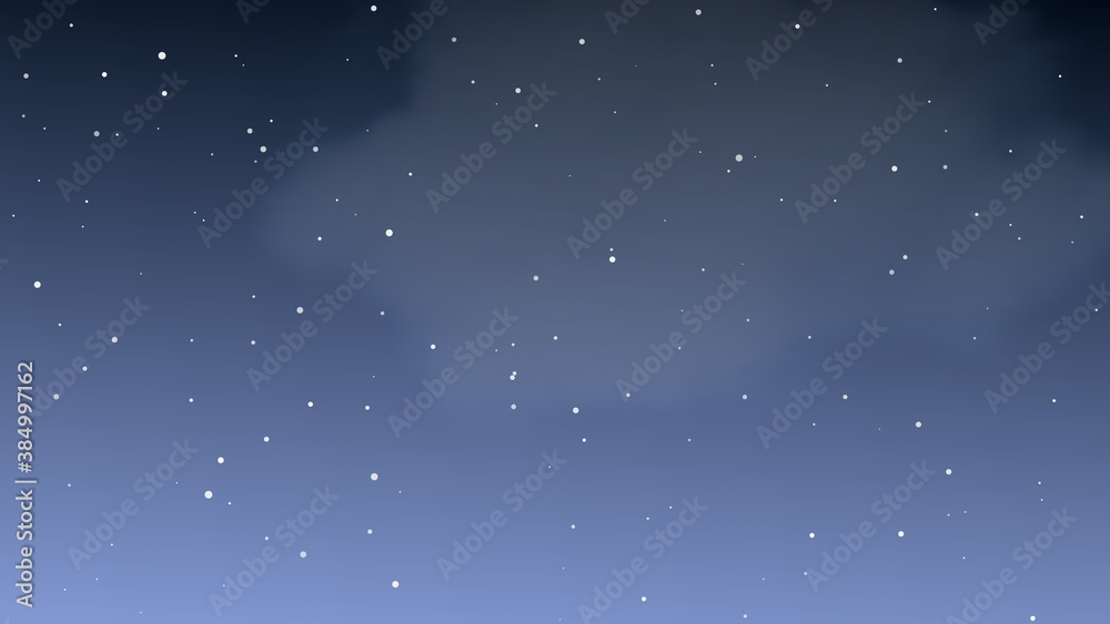Fototapeta premium Night sky with clouds and many stars