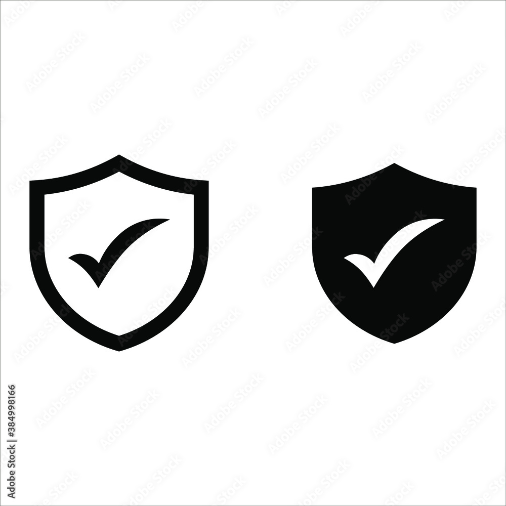 protective icon, shield icon on a white background protective icon, shield icon on a white background