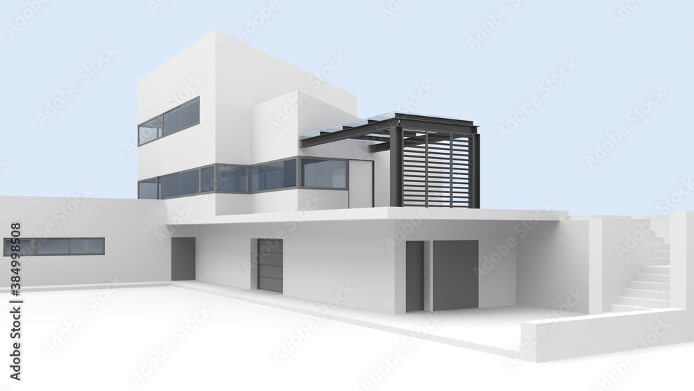 modern minimalistic white villa exterior with copy space modern minimalistic white villa exterior with copy space