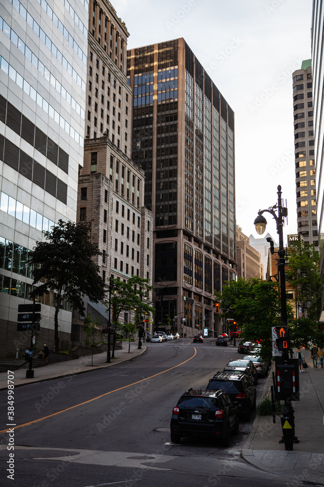 Obraz premium Downtown district of Montreal Quebec