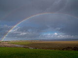 Rainbow over Northam Burrows, North Devon. Oct 2020.