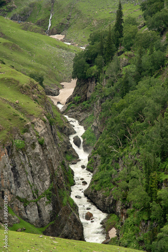 Jheelam river From Tisu top, Jammu Kashmir, India photo