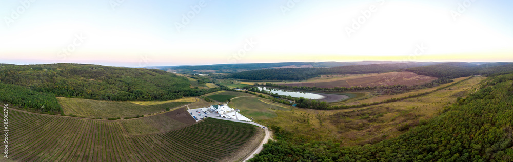 Panoramic shot of nature in Moldova