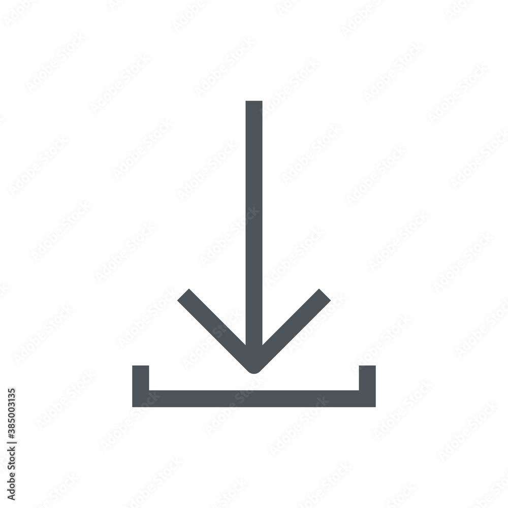 Download icon. Arrow sign. Vector flat design illustration Download icon. Arrow sign. Vector flat design illustration