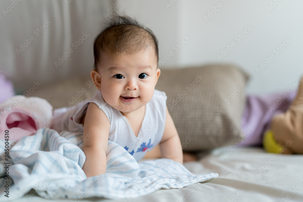 cute smiling baby close up