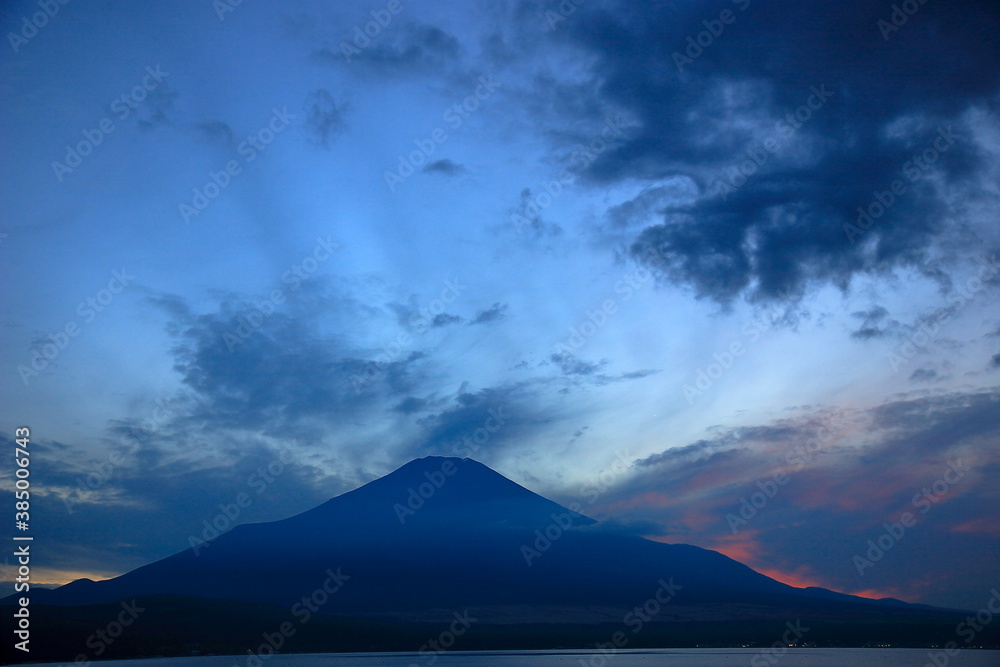 富士と夕焼け