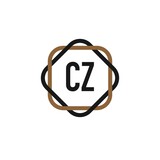 Initial Letter cz Elegance Logo Design Template. Creative line badge template logo