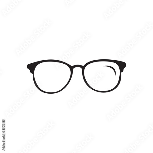 Glasses logo silhouette icon vector