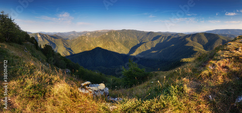 Slovakia mountain peak Drienok at sunset - panorama landscape