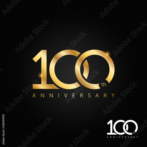 100 years anniversary logo, icon and symbol vector illustration
