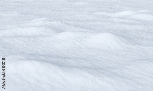 White snow field with bumps and waves background