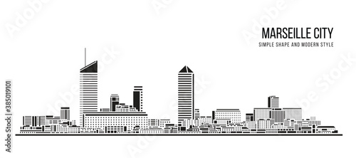 Cityscape Building Abstract shape and modern style art Vector design -  Lyon city