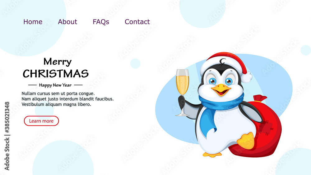 Funny penguin cartoon character Funny penguin cartoon character
